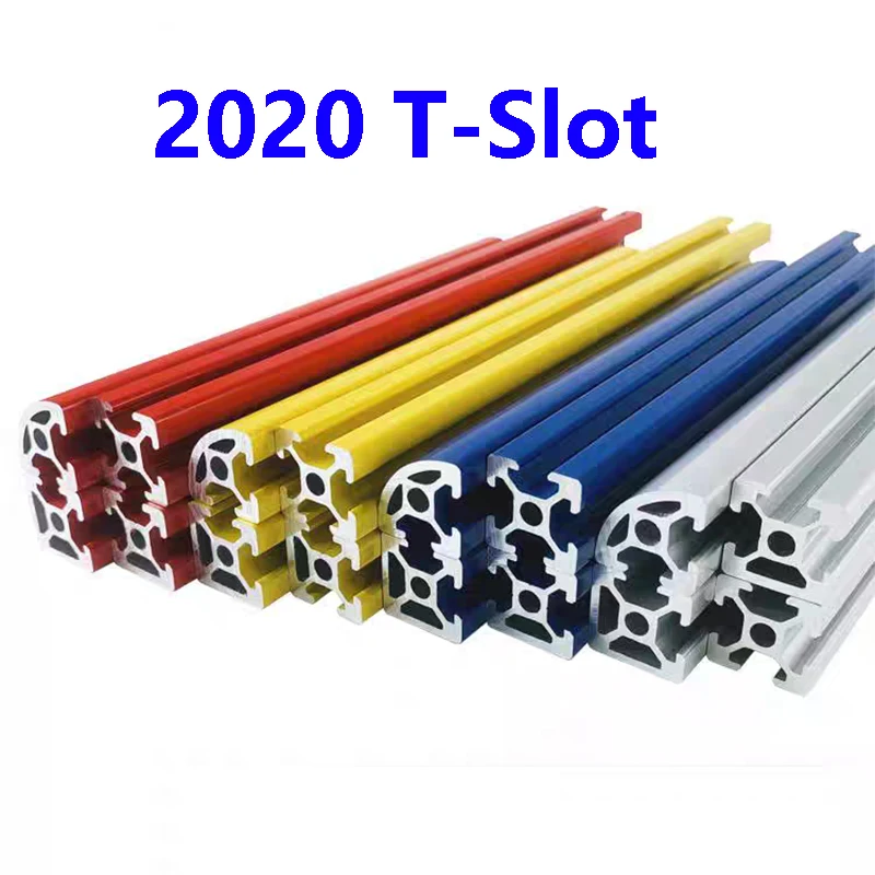 4PCS EU Standard 2020N1 2020N2 2020R 2020 T-Slot Colored Aluminum Profile Used for 3D Printers or Assembly Line Frameworks 20X20