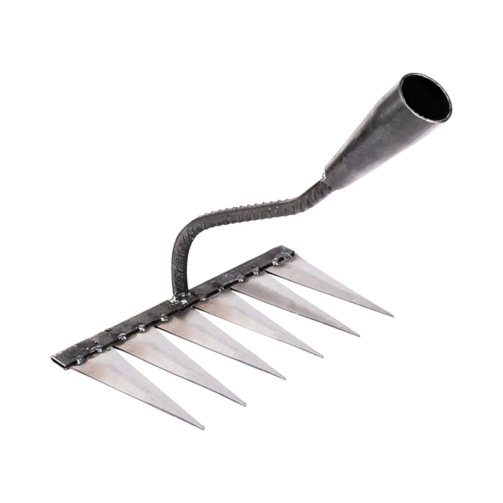 Garden Rake Durable Cultivating Planting Rake Sharp Tines Rake Weeding Removal Rake for Cultivating Loosening Yard Lawn Planting