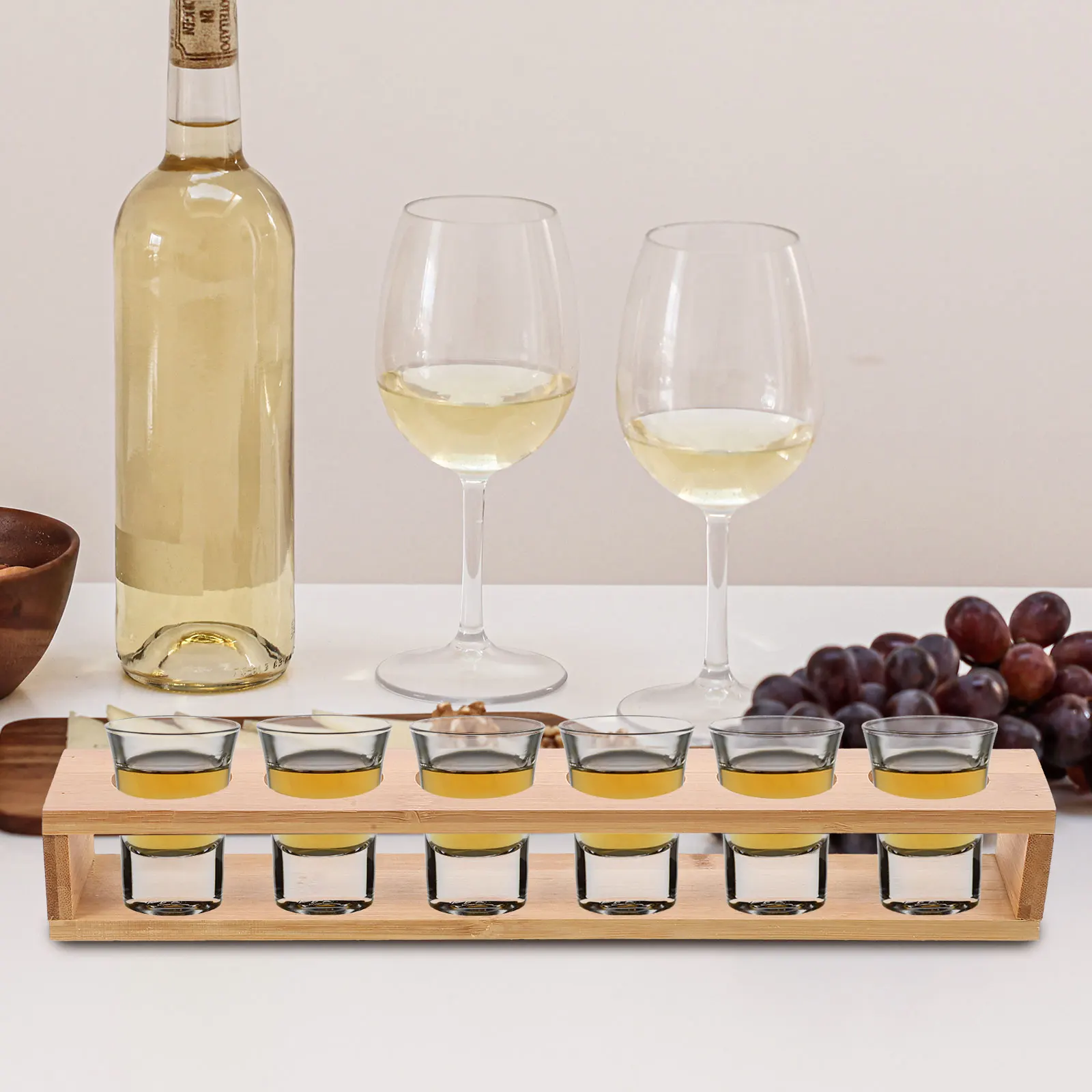 

Wooden Cup Holder Shot Glasses Storage Rack Display Tray Whiskey Cups ganizer Frame Wine Glass St Bar Accessories