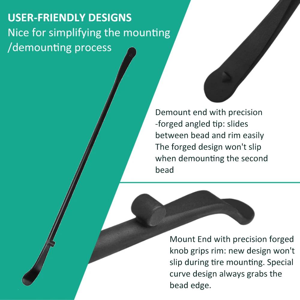 38 Inch Tire Mount and Demount Iron, Tire Bar for Tubeless Tires, Tire Changing Removal Tool for Auto or Truck Maintenance