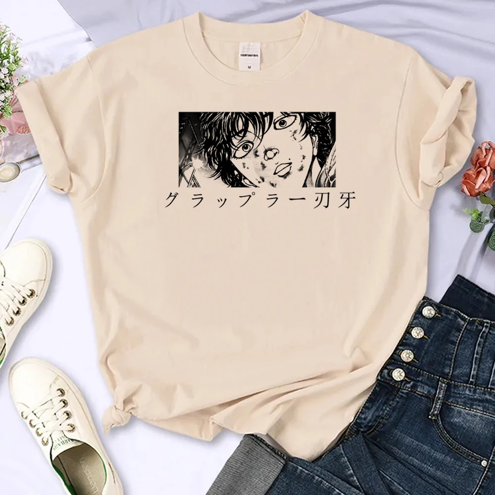 

Baki Hanma t-shirts women graphic Tee female comic clothing