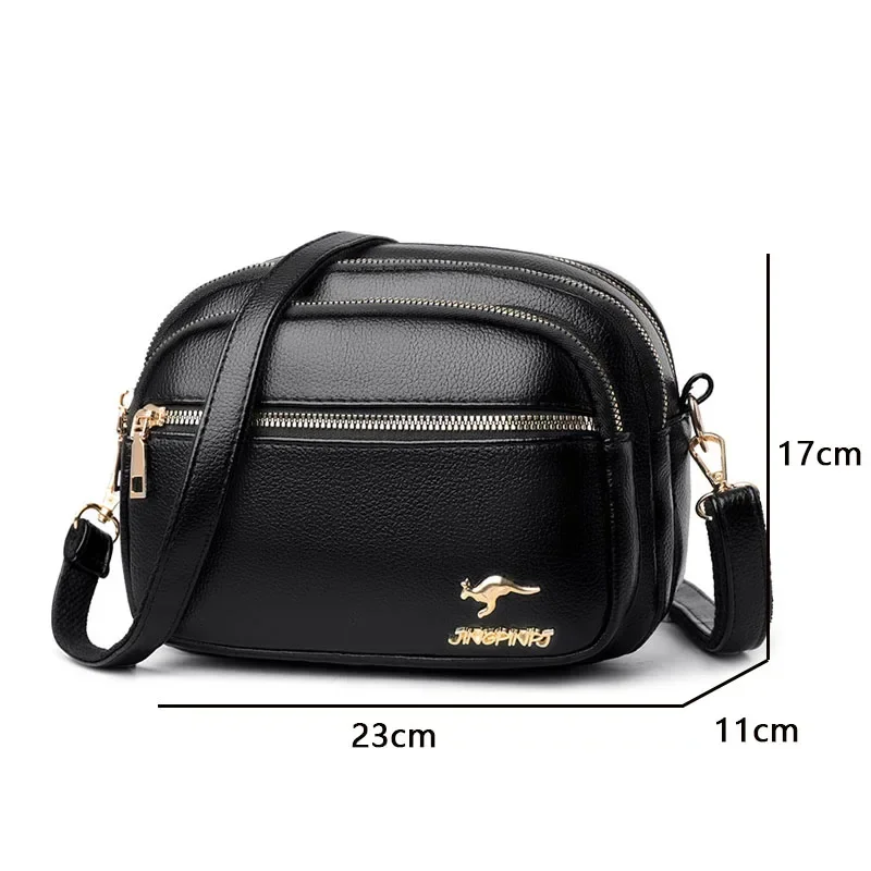 Borsa a tracolla da donna di moda in morbida pelle di alta qualità borsa a tracolla Multi-tasca resistente all'usura borsa da donna di lusso Sac