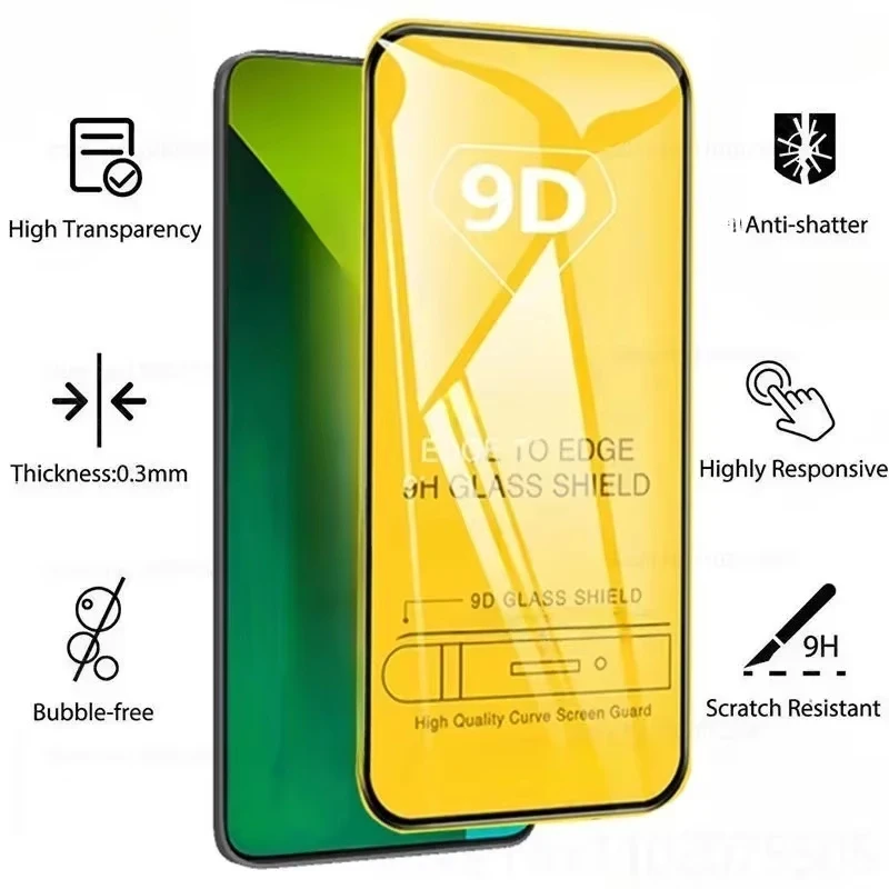 3PCS 9D Tempered Glass For Xiaomi Poco M6 Pro M7 M5 M4 X6 X7 X4 X3 Pro Screen Protector For Xiaomi Poco F6 F7 F5 F3 Pro X4 C75 view 5