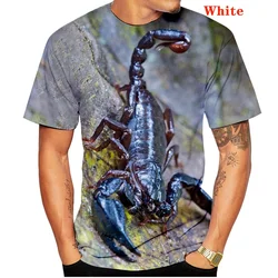 Summer 3d print T Shirt fashion Men Short Sleeve T-shirt Hip Hop Streetwear Funny Scorpion Printed T Shirts