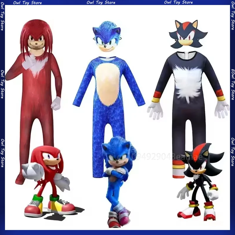 

Sonic Costume Halloween Cos Knuckles New Hot Miles Prower Shadow The Hedgehog Costume Theme Party Cosplay Suit Kids Dress Up Set