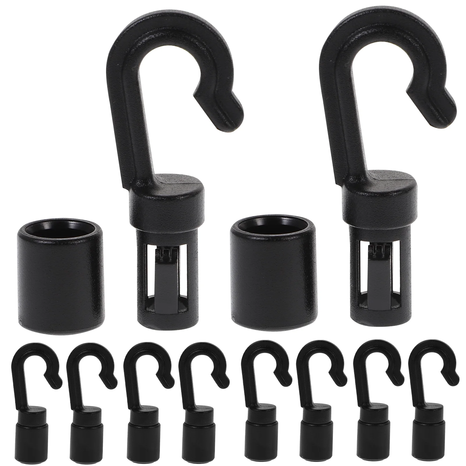 10 Pcs Kayak Accessories Strong Mooring Hook 4 to 6mm Elastic Rope End Non Scratch Marine Hooks Lightweight Storage