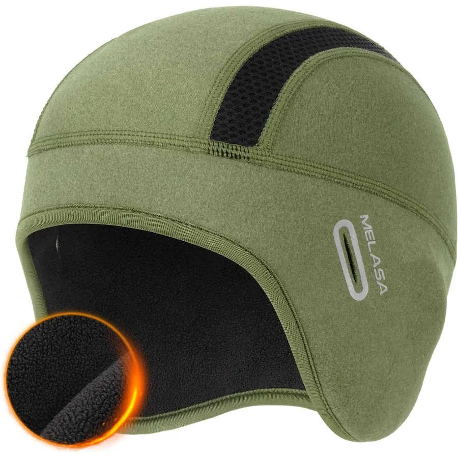 

MELASA термофлисовая шапка с черепом и отверстиями для очков, теплая подкладка для шлема, зимняя велосипедная шапка для мужчин и женщин