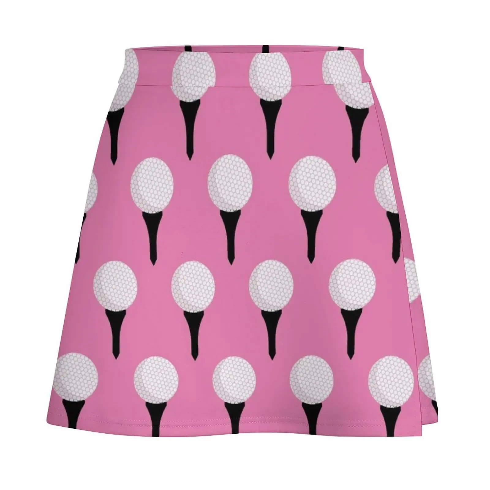 Golf Ball and Tee Pattern (Pink) Mini Skirt summer dress women 2026 Female clothing Skirt satin Mini Skirt