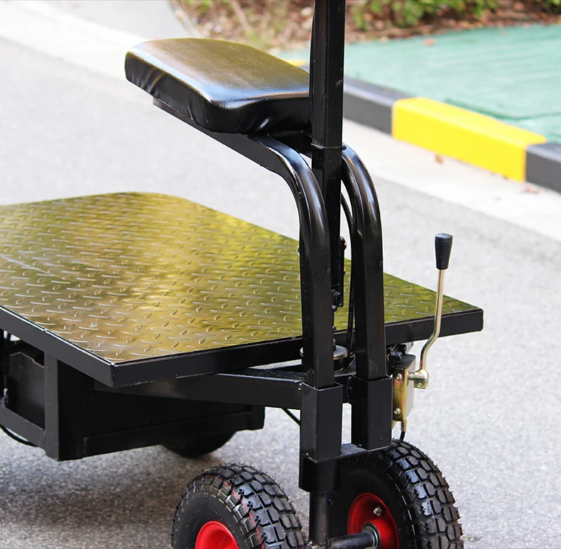 Heavy-Duty Four-Wheel Electric Climbing Flatbed Truck Removable Seats for Construction Site Cement Gravel Transport Shopping view 5