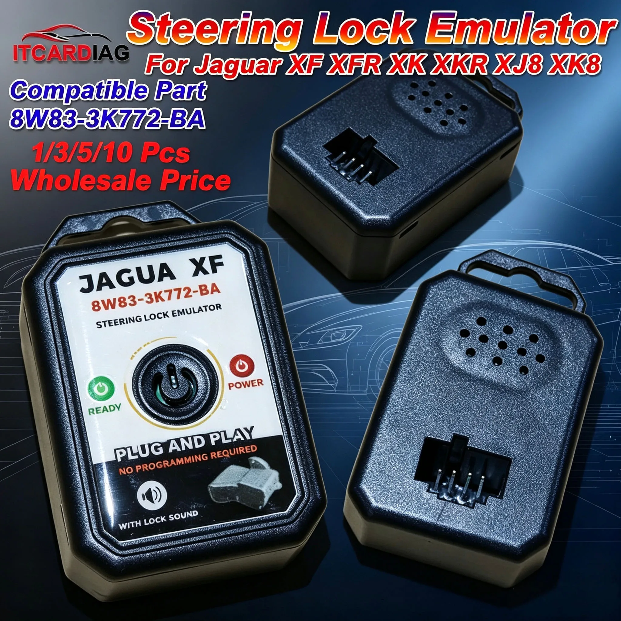 steering-lock-emulator-for-jaguar-xf-xfr-xk-xkr-xj8-xk8-high-quality-steering-emulator-part-number-8w83-3k772-ba-plug-play