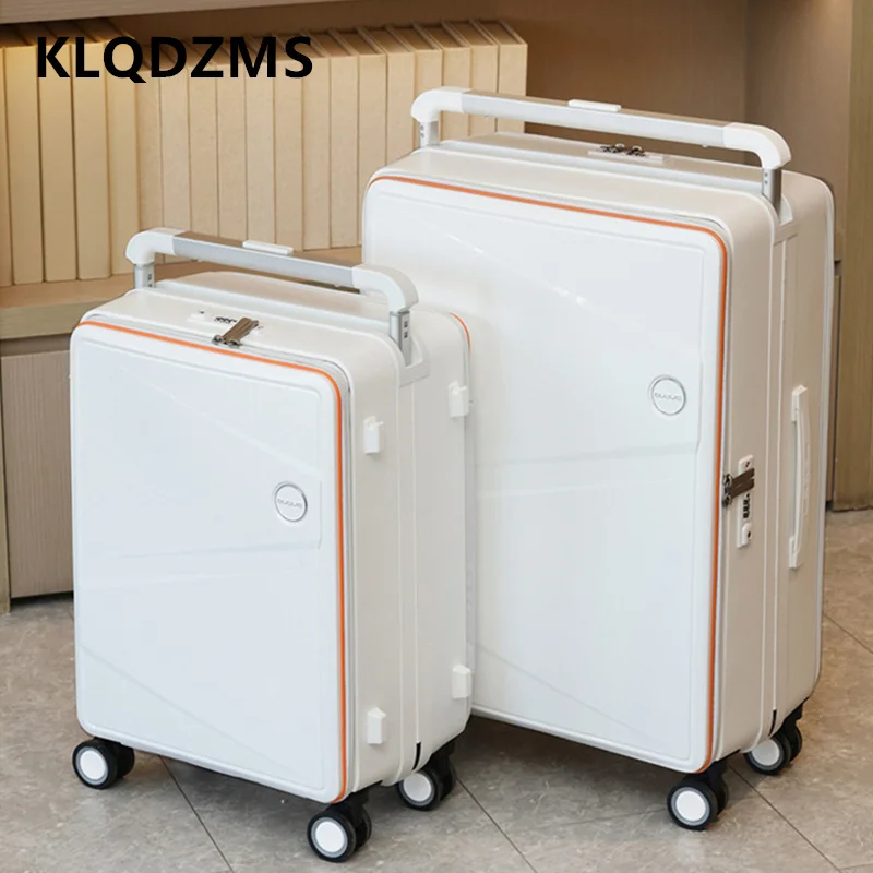 KLQDZMS ABS+PC Suitcase Front Opening Boarding Case 20