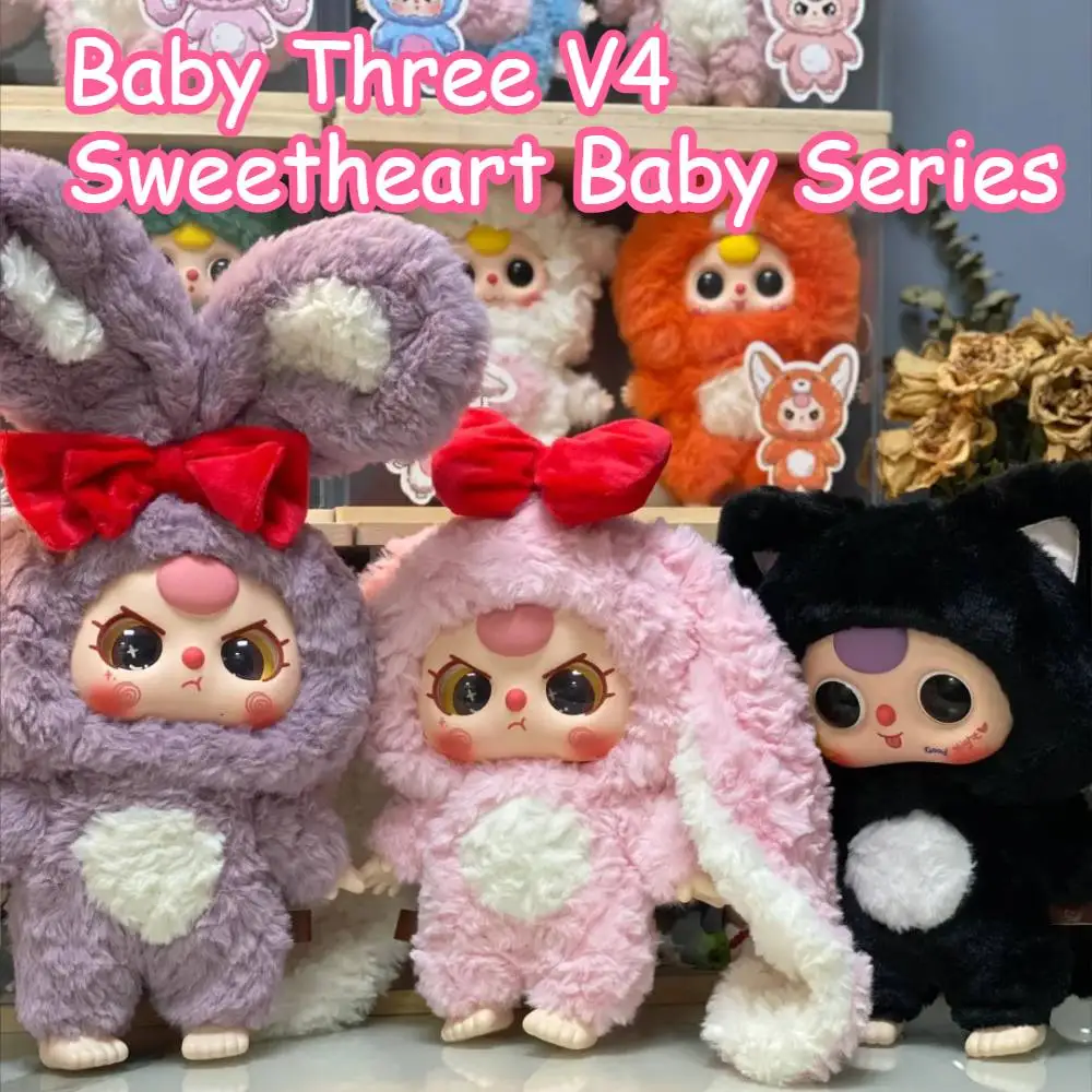 

Baby Three V4 Sweetheart Baby Series 400% Cute Blind Box Collectibles Mystery Box Plush Doll Bedroom Decoration Girl Gift