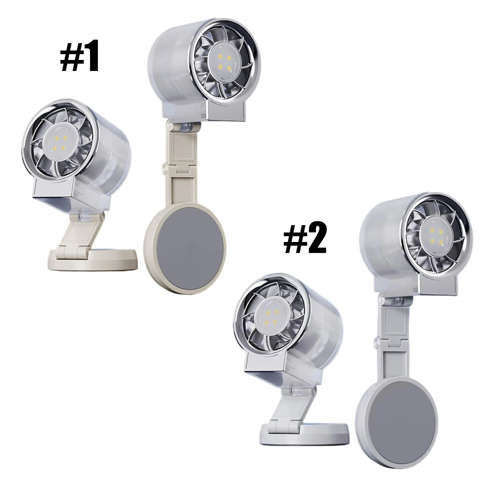 

5-in-1 Foldable Mini Fan, Magnetic Phone Cooler with LED Fill Light, Handheld & Desktop 2-in-1, USB Rechargeable Portable Fan