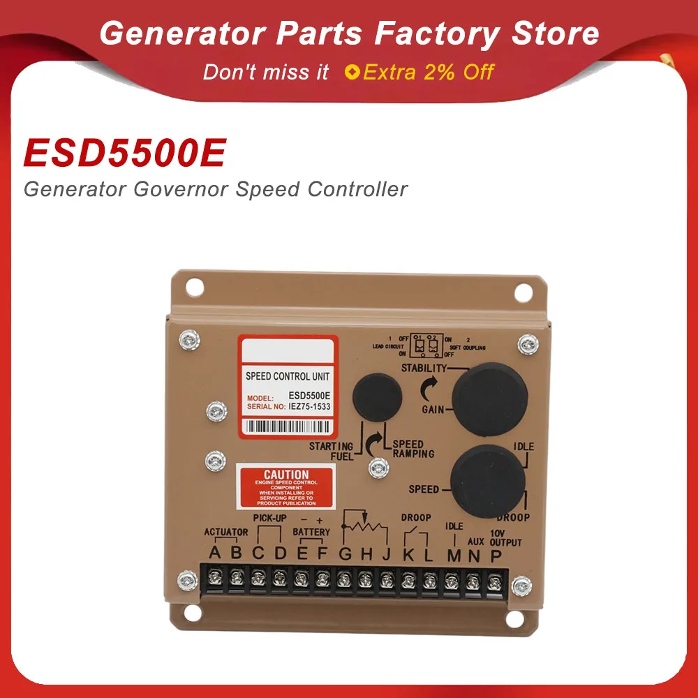ESD5500E Diesel Generator Governor Speed Controller uni Engine Actuator Magnetic Speed Sensor DC Motor Control Board Genset Part