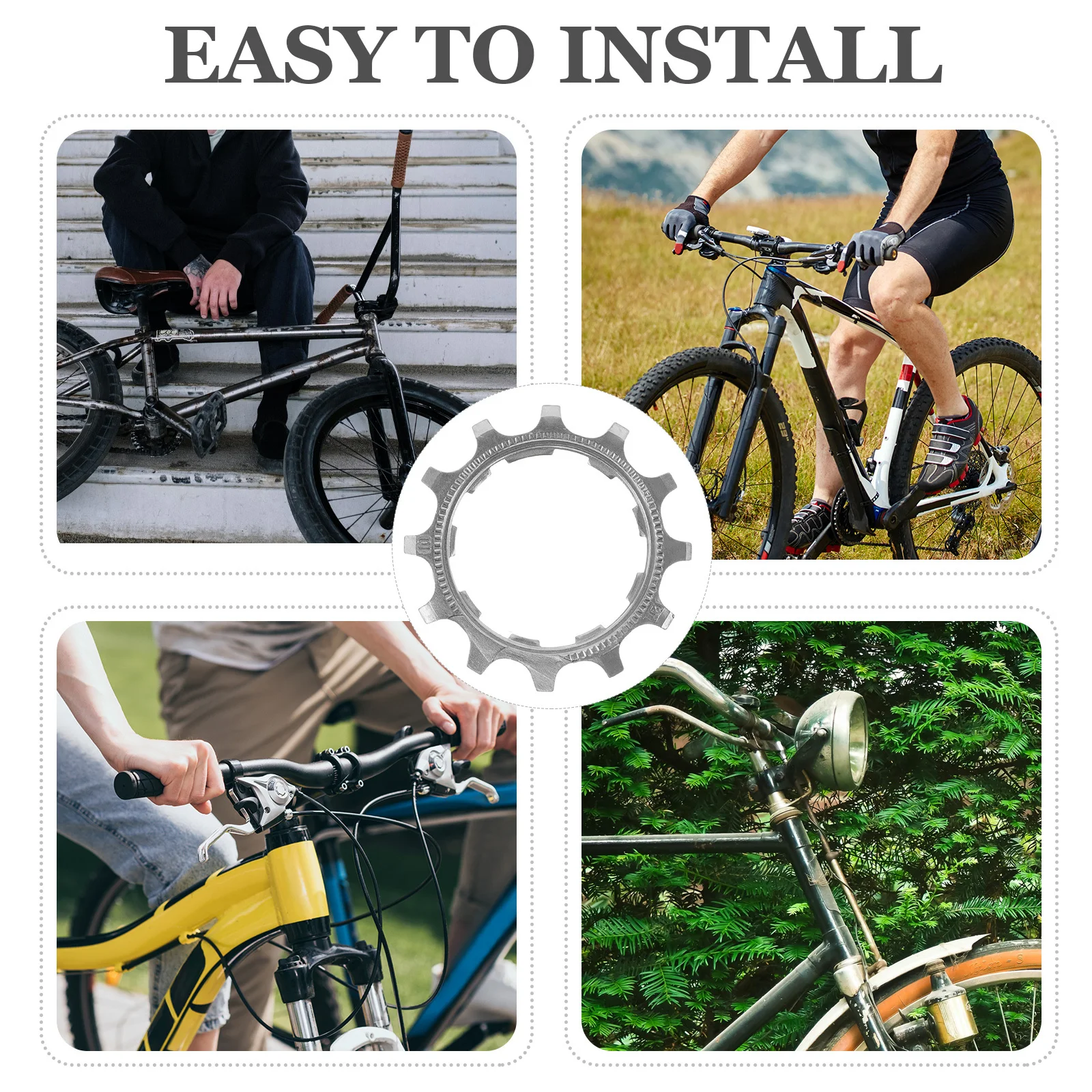 دولاب الموازنة رقعة إصلاح 12T الصلب سرعة واحدة دراجة دولاب الموازنة للدراجات الجبلية الطريق الثابتة والعتاد محور الدراجات ترقية جزء #5