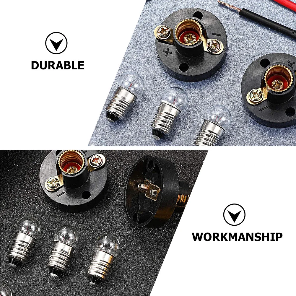 5 Pcs E10 Screw Lamp Holder Plastic Physics Teaching Aids Experimental Light Base Circuit Experiment Equipment Quality