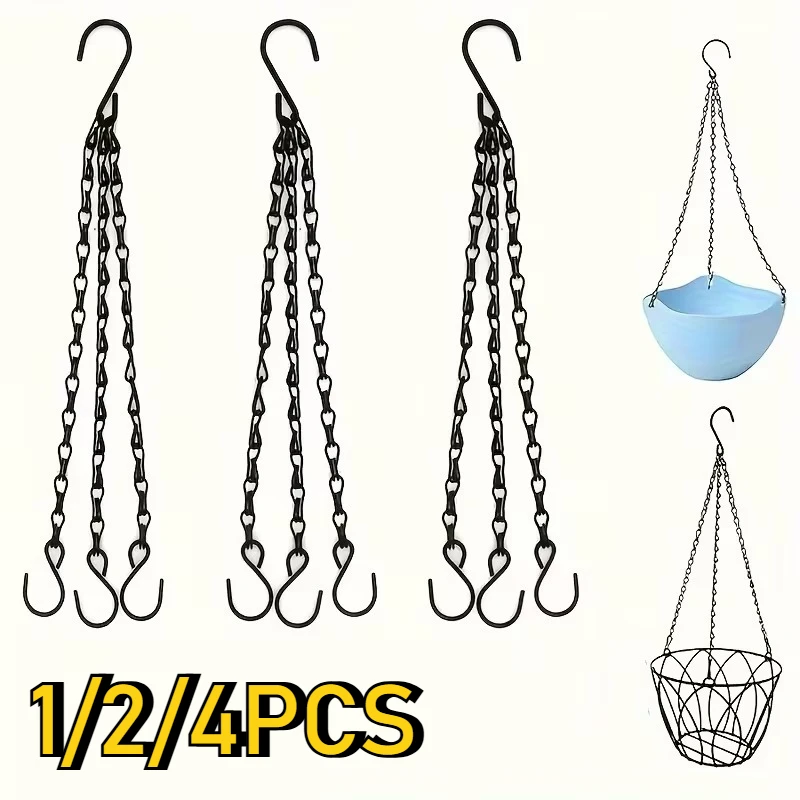 40cmImitation Rattan Hanging Basket with 3 Hooks Chain Hydroponic Plant Grow Basin for Indoor Outdoor Home Garden Planter Pot