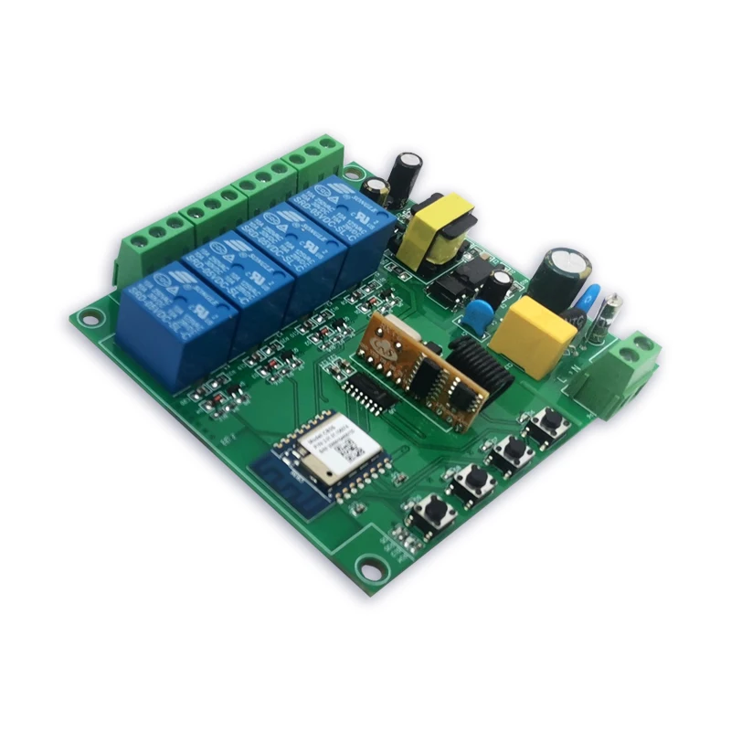 Tuya 220 فولت التحكم عن بعد واي فاي رباعية الاتجاه وحدة التتابع