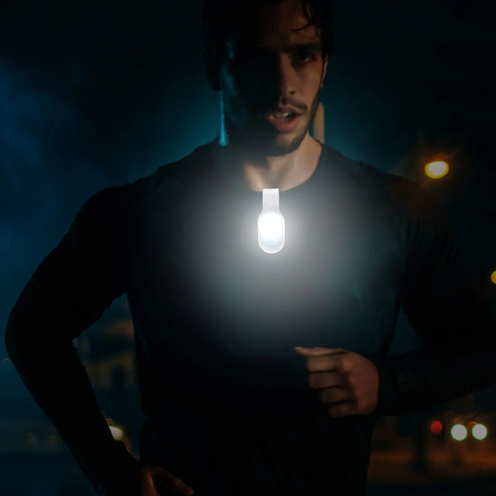 Magnetic Clip On LED Running Lights 2 Pack Safety Flashlights for Night Jogging Walking Cycling Outdoor