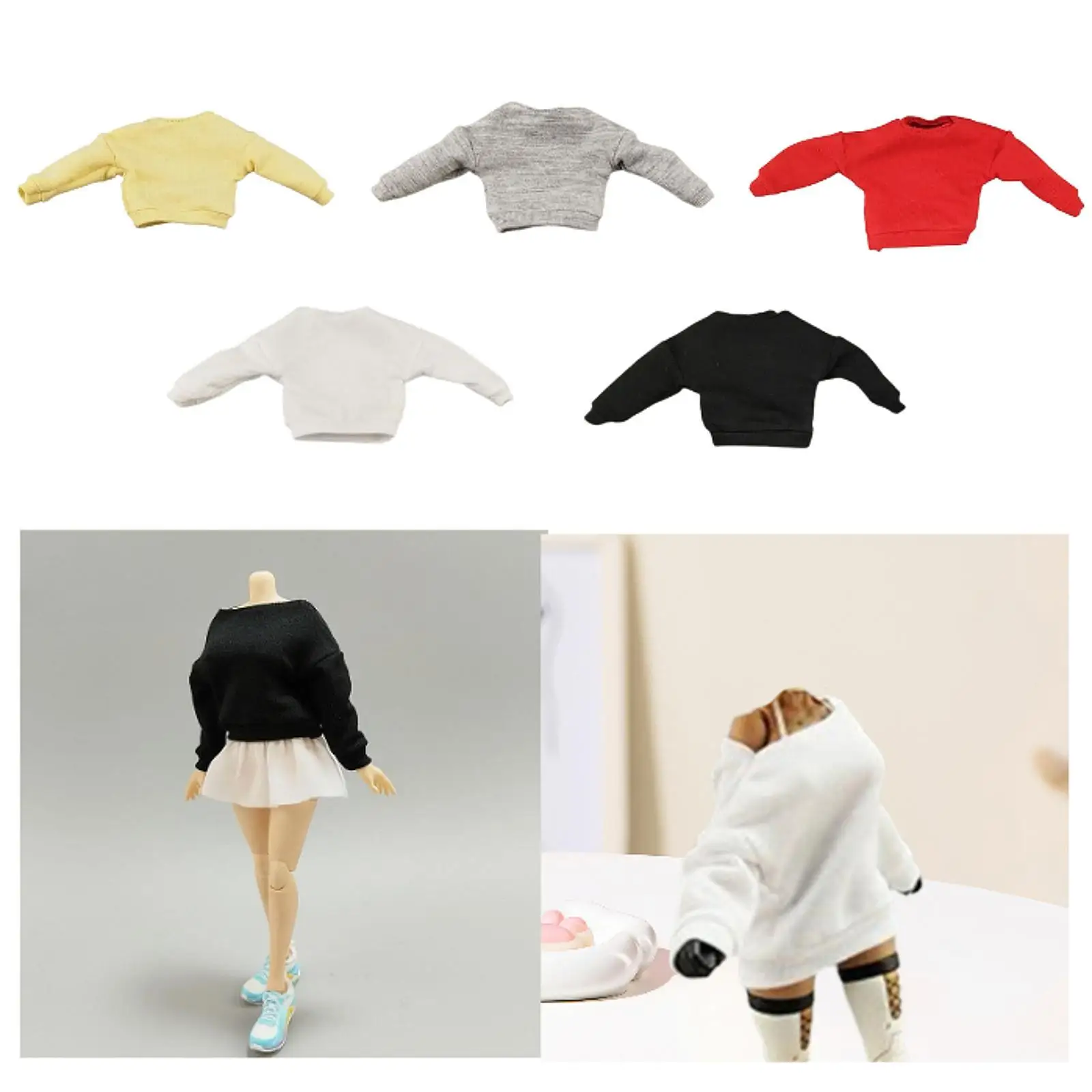 

1/12 action figure sweater doll outfits for children birthday gift fashion diy