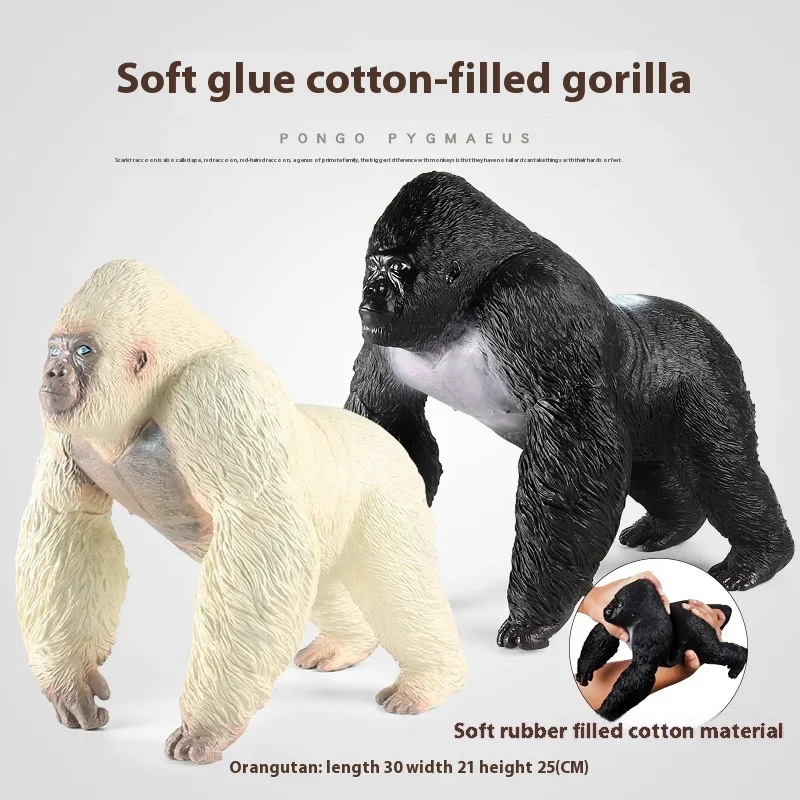 

Relieve Stress, Pinch And Soothe Children's Toys, King Kong Gorilla Model Soft Rubber Ornaments, Wild Animal Simulation Primates