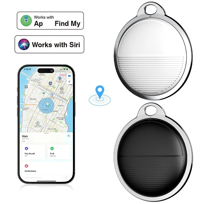 Mini rastreador GPS Global, etiqueta inteligente Compatible con iOS Find My App, buscador de llaves, localizador de alarma antipérdida para mascotas y coche, etiqueta de aire para iPhone