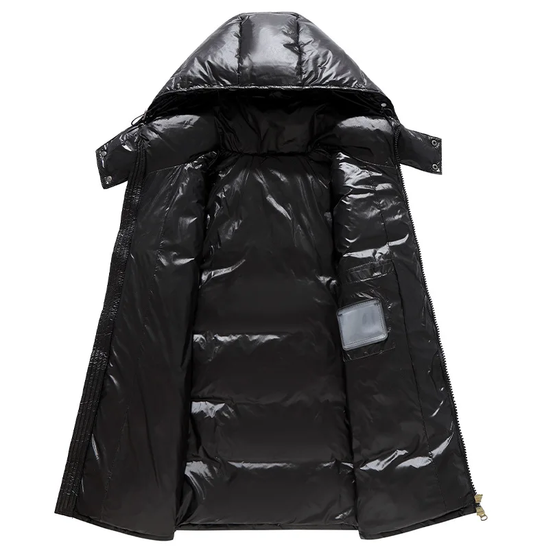 Jaqueta de inverno masculina espessada feminina superfície brilhante jaqueta de casal de inverno acolchoada casacos parkas