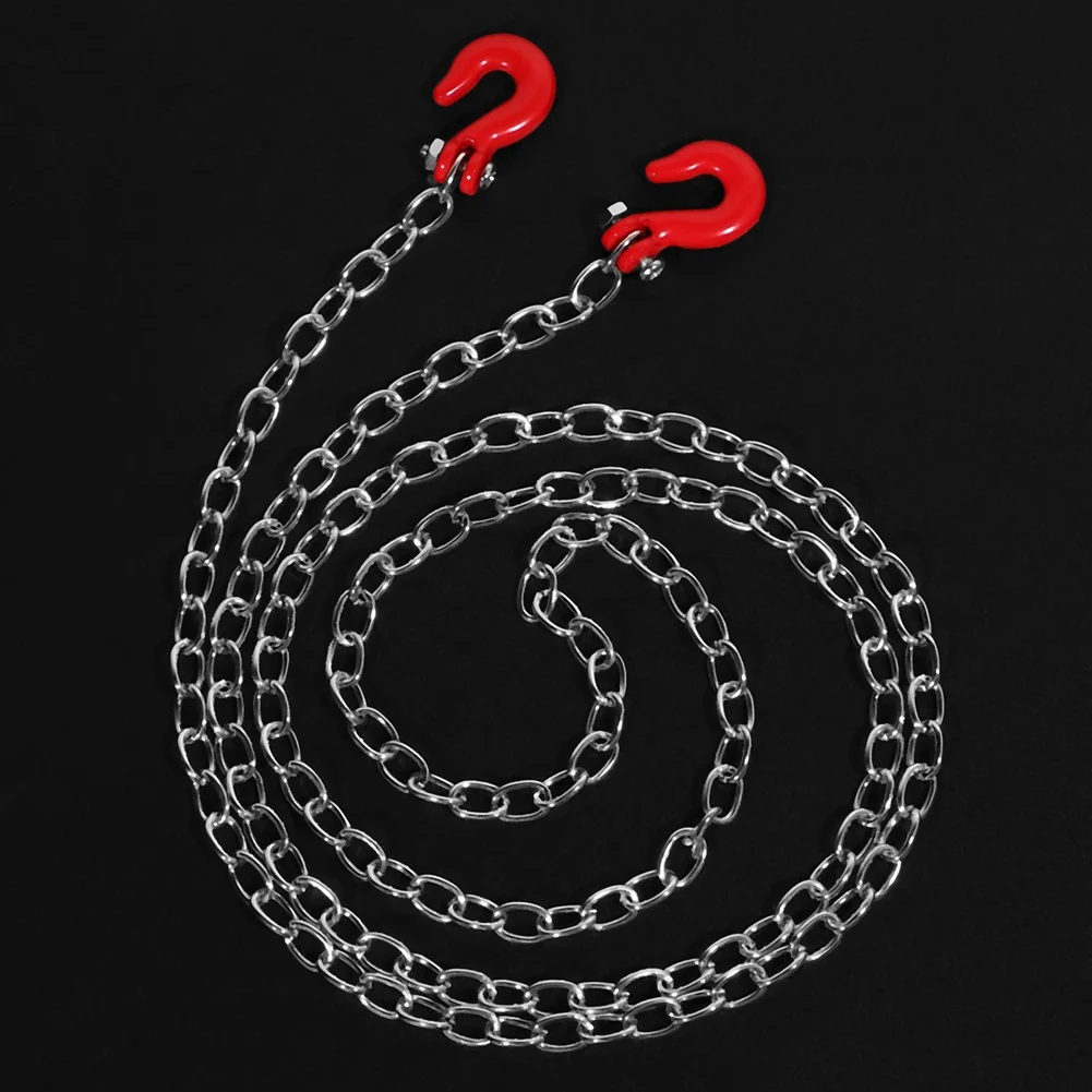 صديقة للبيئة-1 قطعة 1:10 RC الزاحف اكسسوارات سحب سلسلة و 1 قطعة 1/10 RC سيارة الزاحف الصلب حبل للسحب مع السنانير #2