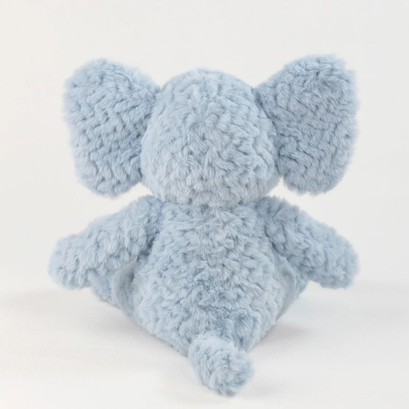 Baby Blue Elephant Peluche che riduce il sonno Texture morbida e ondulata Bambola comfort Adorabile piccolo elefante Perfetto come regalo per bambini