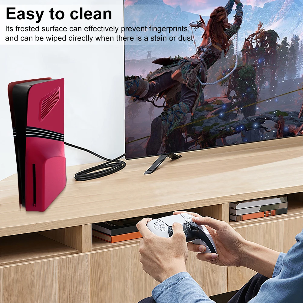 Faceplate Case Cover ABS Hard Shell Shockproof Cover Plates with Cooling Vent for Pro Playstation 5 Pro Disc/Digital Console view 2