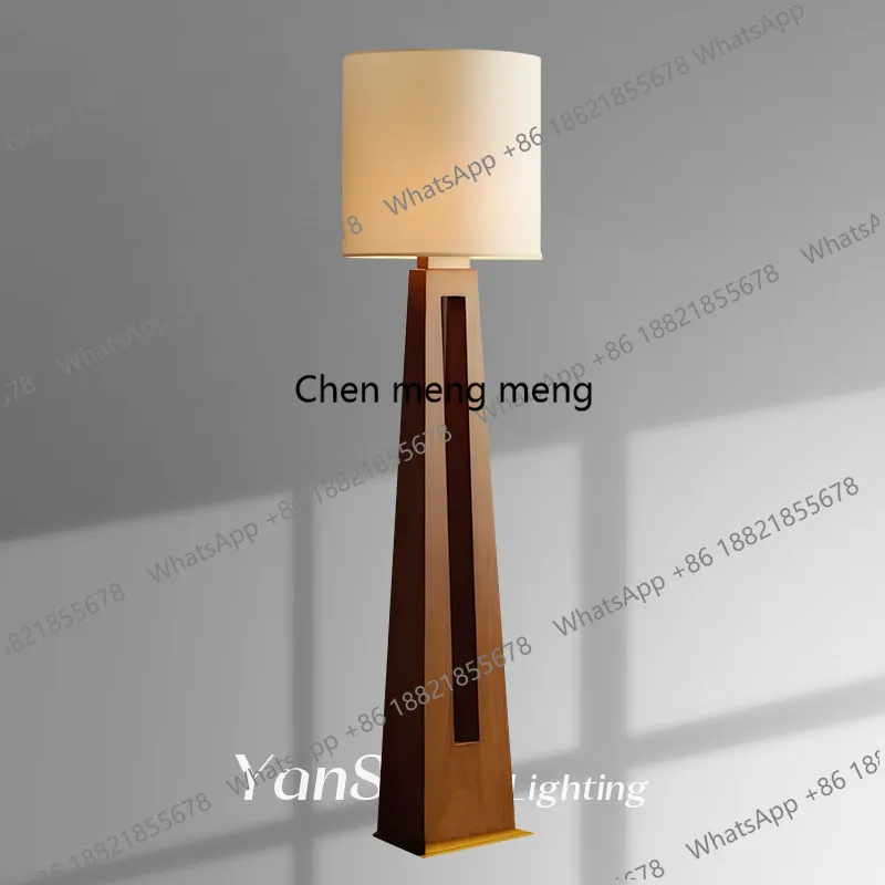 

Напольный светильник для гостиной, спальни, декоративный, создающий атмосферу, из ткани и массива дерева, для чайной комнаты, в стиле дзен, вертикальный.