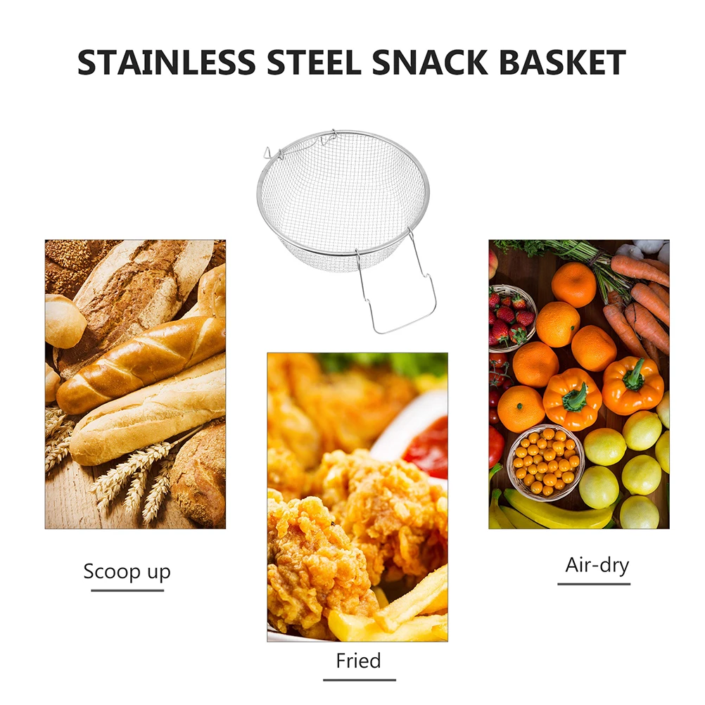 

Stainless Steel Fry Basket Round Commercial Frying Fries Fried Chicken