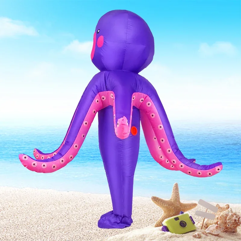 Christmas Mascot Octopus Inflatable Clothing Walking Doll Clothing Cartoon Playing Props  Halloween Christmas Party