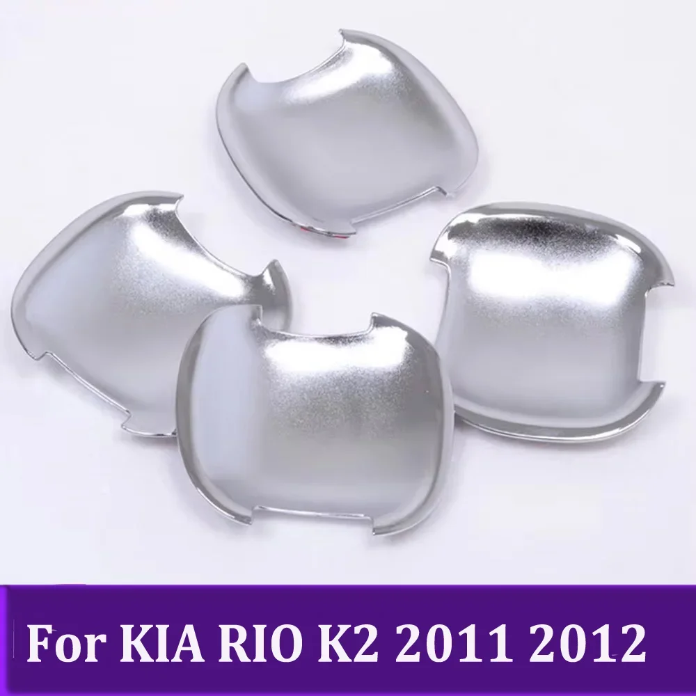 

Chrome Side Door Handle Bowl Cover Trim Sticker For KIA RIO K2 2011 2012 Car Accessories Styling