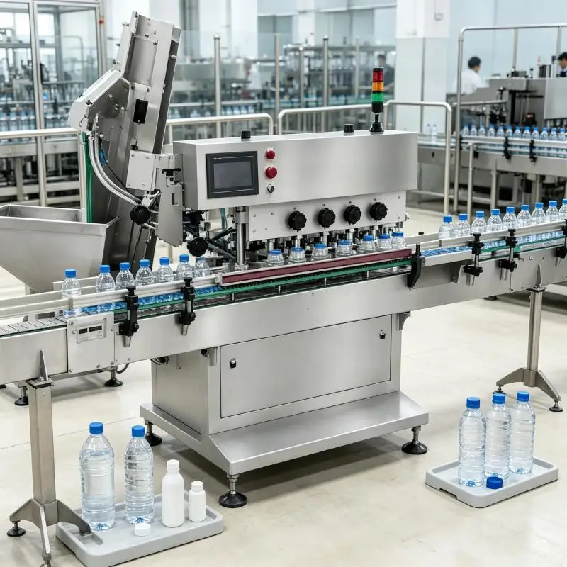 Fully Automatic Bottle Cap Lifter & Capping Machine PLC Programmable Control for Pharmaceutical Liquid Medicine Bottles