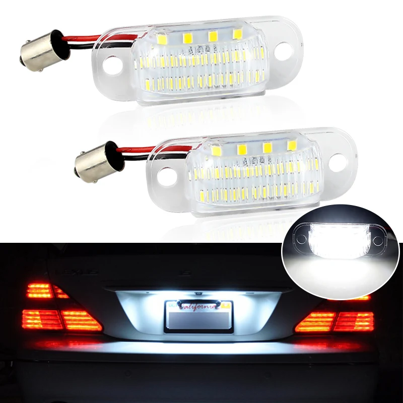 

2pcs LED Car License Plate Lights Led Number Light Lamps For Audi 80 B4 91-95/Cabridet (type 8g) 91-00/100 C4 90-94/A6 C4