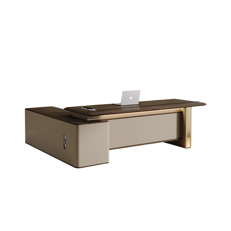 

LH boss desk supervisor office desk and chair combination simple modern light luxury