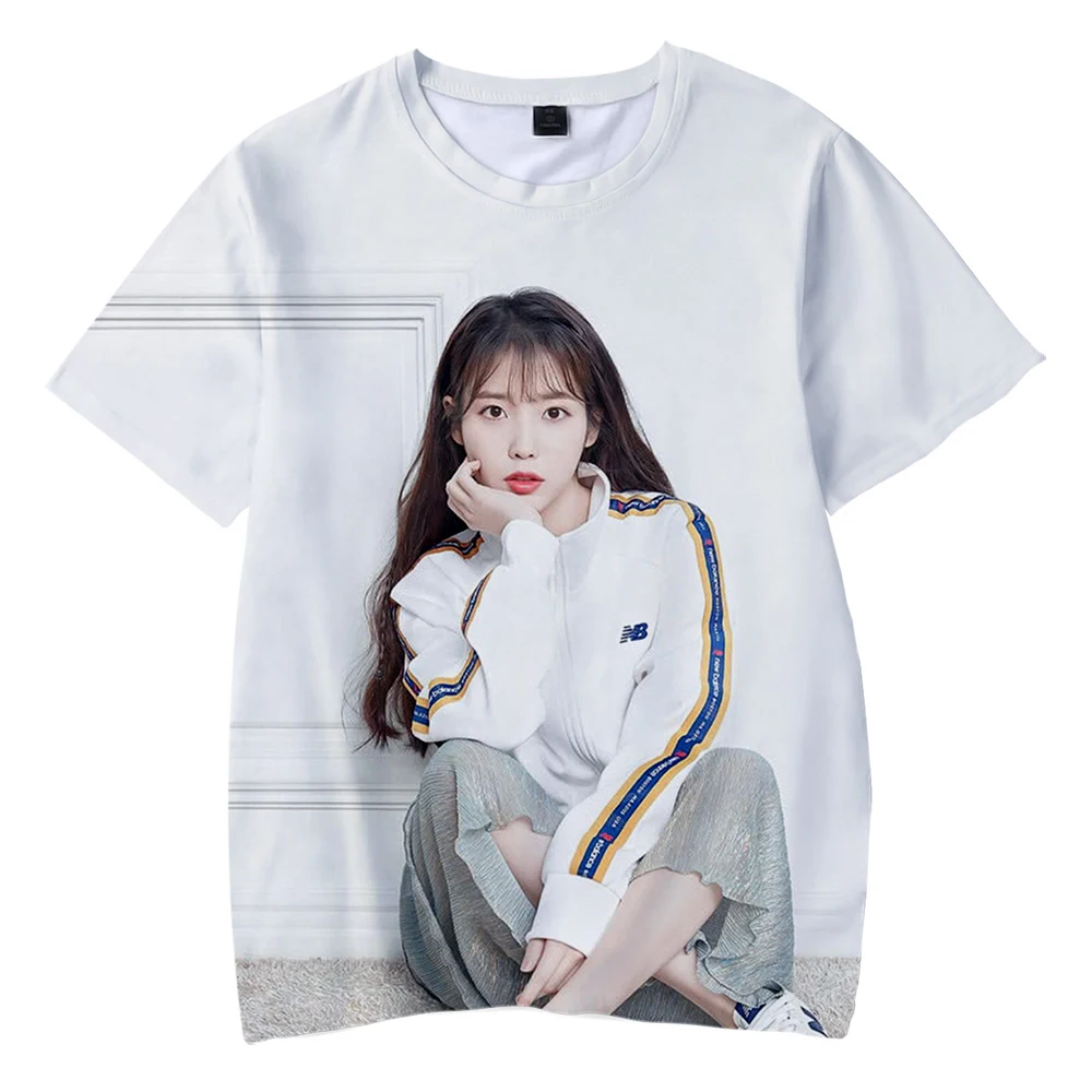 

Kpop Singer IU 3D Print T-shirt O-Neck Men/women T-shirt Summer Short Sleeve Casual Harajuku Streetshirt Unisex Lee Ji Eun Tops