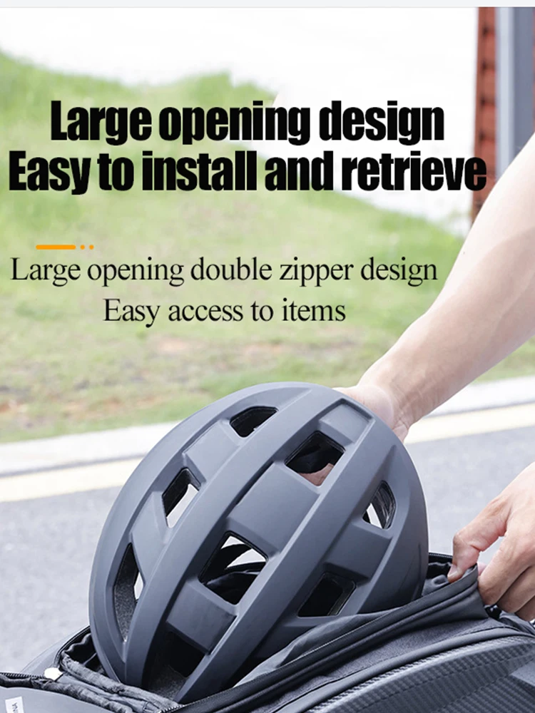 AliExpress Multi-Function Bike Bag  Large Capacity ShoulderHand Carry Bag with Reflective Strips  Layered Storage  Cycling Commuter Bag