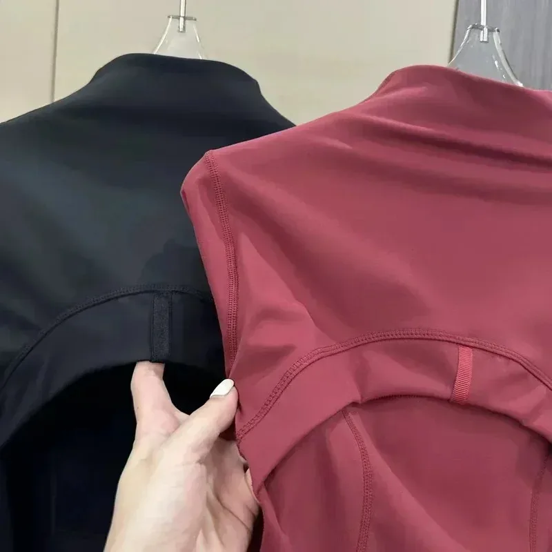

Lemon Women Defines Jacket Gym Autumn Winter Outerwear Nylon Stretch Zipper Running Yoga Jogging Long-sleeved Top Fleece Jacket