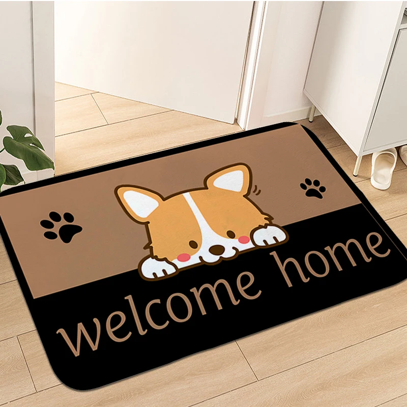 

Funny Welcome Mat Custom Washable Non-slip Kitchen Rug Living Room Floor Carpet Soft Doormat Entrance Door Home Decorations