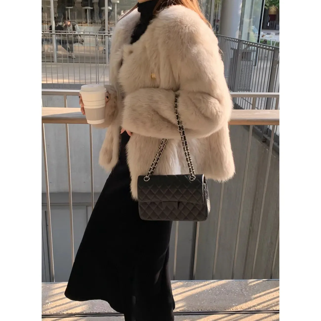 Imitation Fur Coat For Women Autumn Winter Loose Thick Plush Warm Fur Jacket Female Casual Short Smale Fragrant Style Outwear