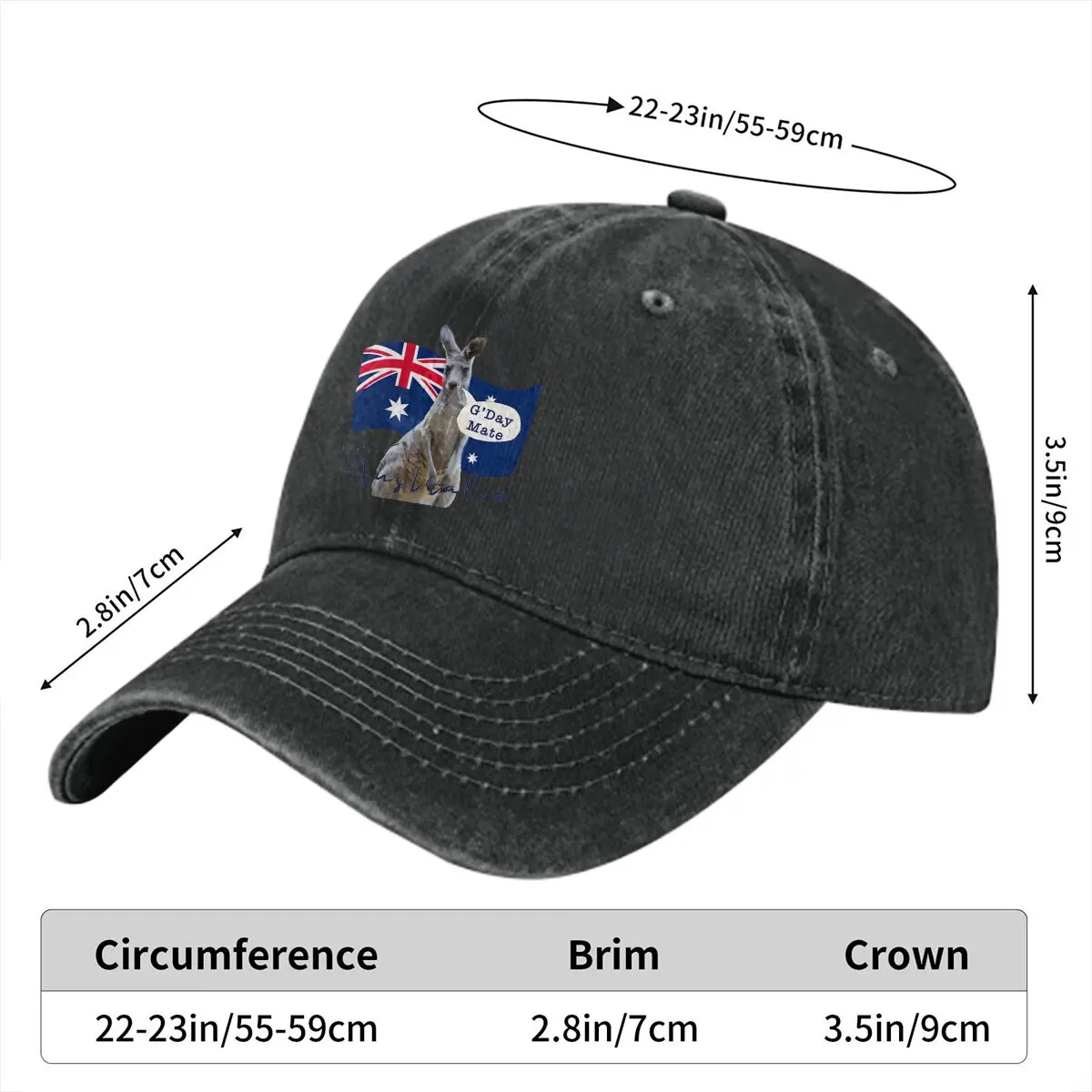 Pure Color Dad Hats Mate Women's Hat Sun Visor Baseball Caps Australian Kangaroo Peaked Cap