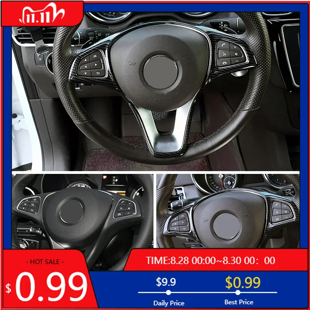 

Внутренние наклейки из углеродного волокна цвета для Mercedes Benz A B C E CLA CLS GLA GLC GLE GLS Class 2016 2017 2018 Автомобильный руль D
