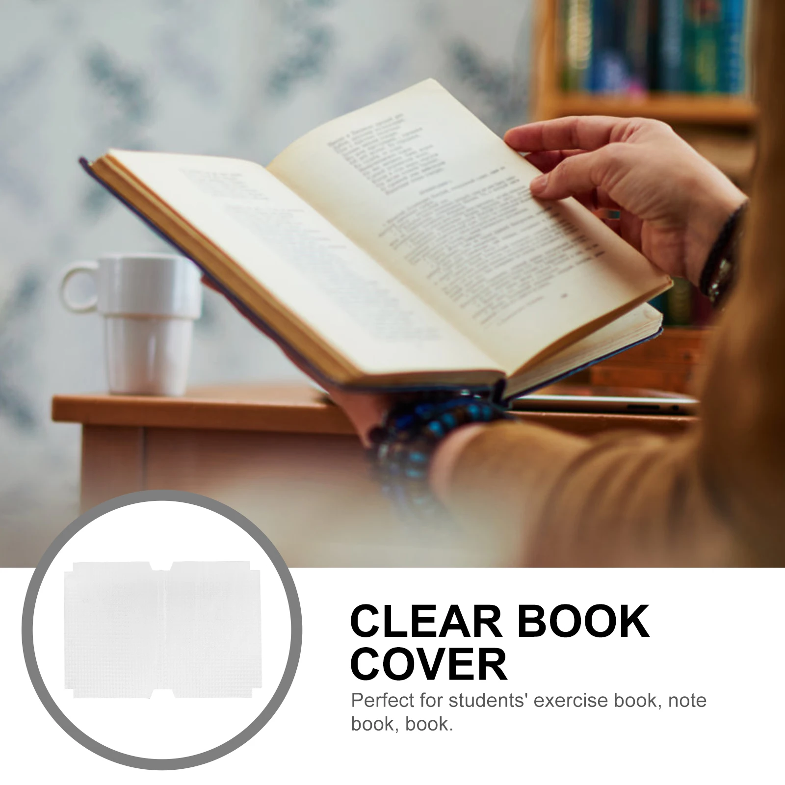 10pcs Plastic Book Cover Clear Protective Sleeve for Textbook Eco Friendly Transparent Notebook Cover