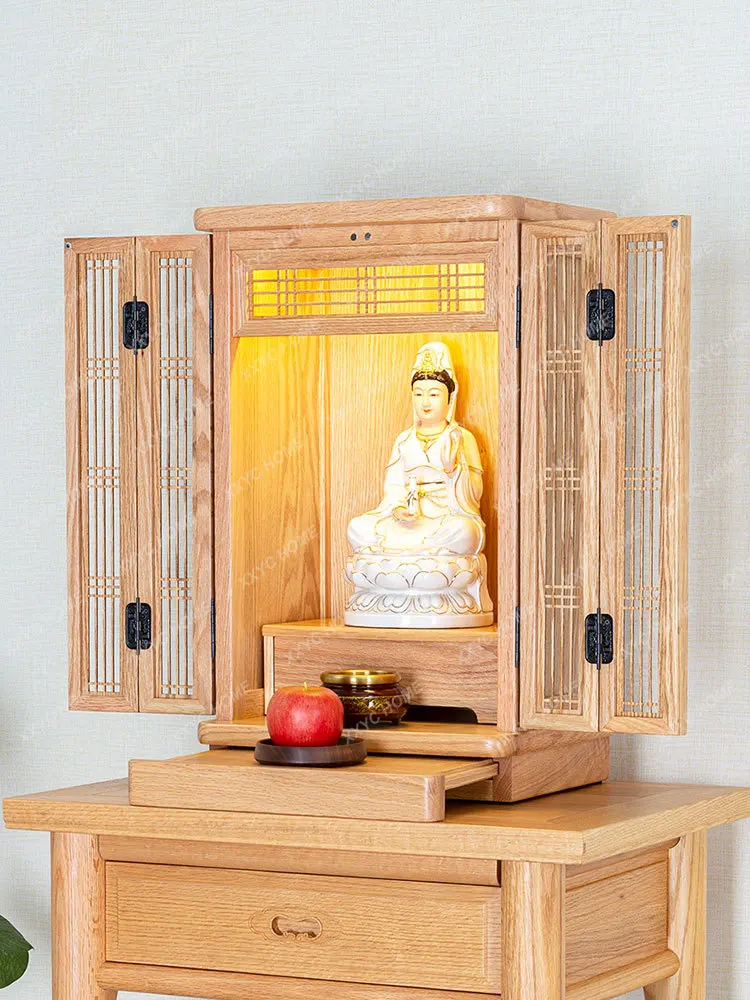 

Buddha Niche Solid Wood Modern Buddha Shrine Altar Wall-Mounted Shrine Small Altar