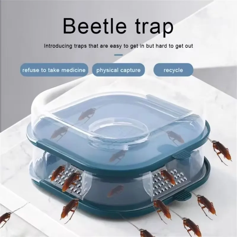 1-8PCS Home Cockroach Catcher Bathroom Cockroach Box Powerful Removal Kitchen Bathroom Catch Cockroach Box Cockroach Trap