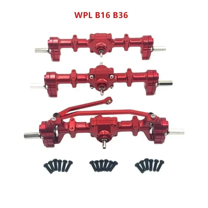 Metal Upgrade Front Middle and Rear Door Axles For WPL 1/16 B16 B36 six wheel drive RC Car Parts