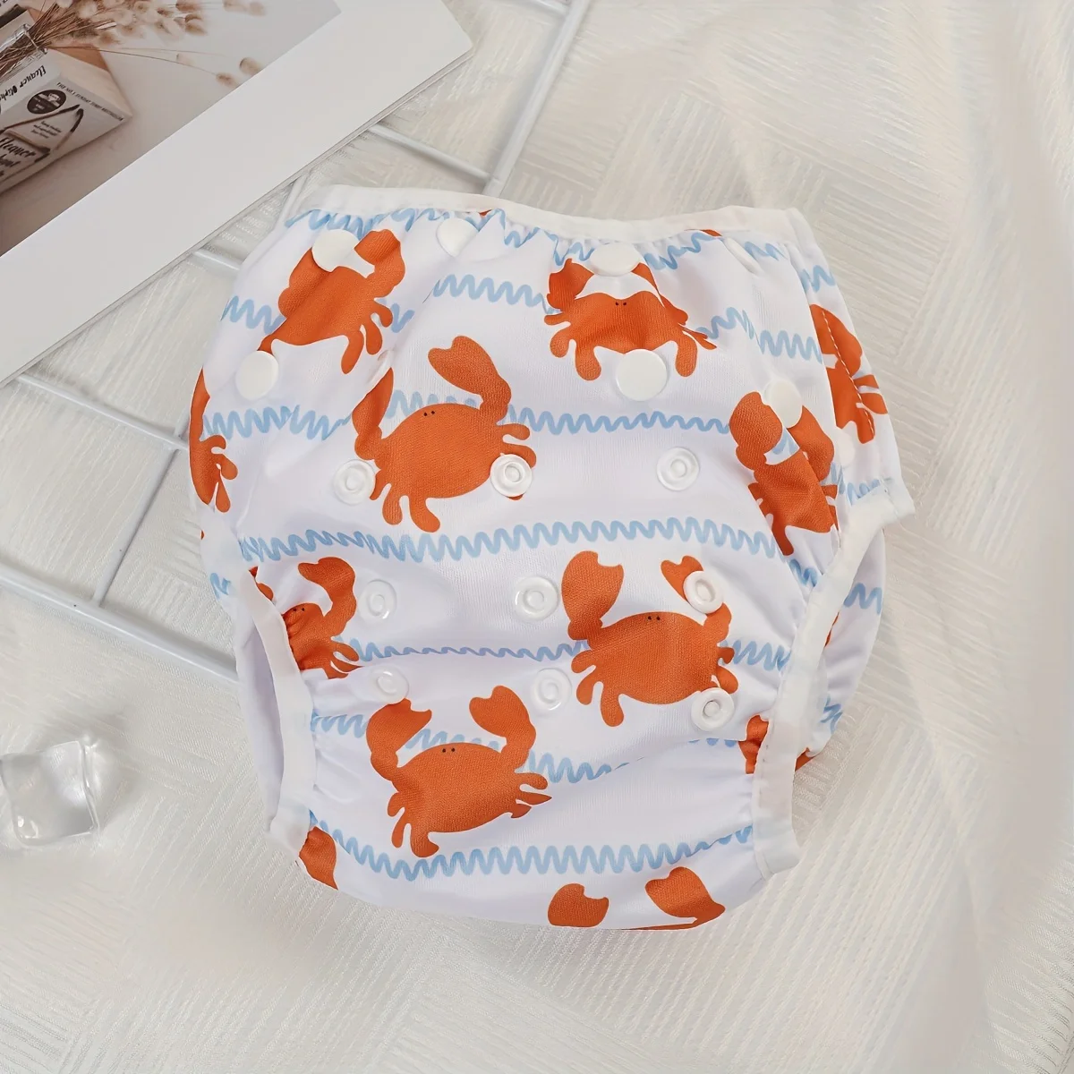 

HappyFlute New Cartoon Pattern 1PCS Summer Waterproof Adjustable&Reusable Swimming Cloth Diaper Cover Washable Baby Nappy