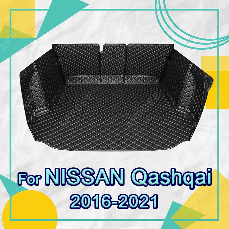 Auto Full Coverage Trunk Mat For Nissan Qashqai 2016-2021 20 19 18 17 Car Boot Cover Pad Interior Protector Accessories